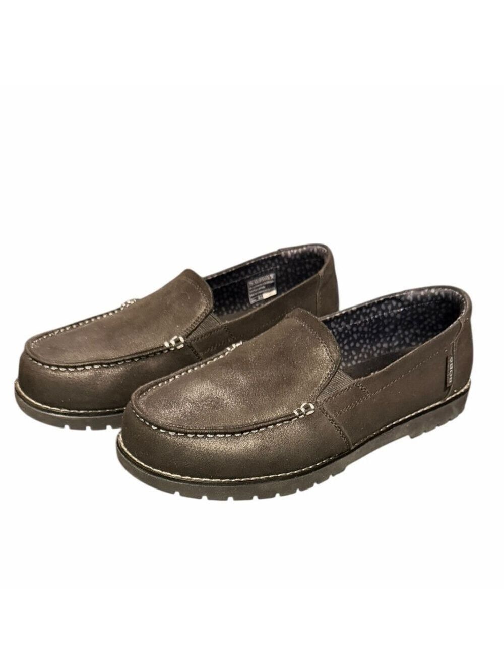 Skechers BOBS Chill Lugs Central Look Slip On Comfort Loafers Chocolate Sz 7.5